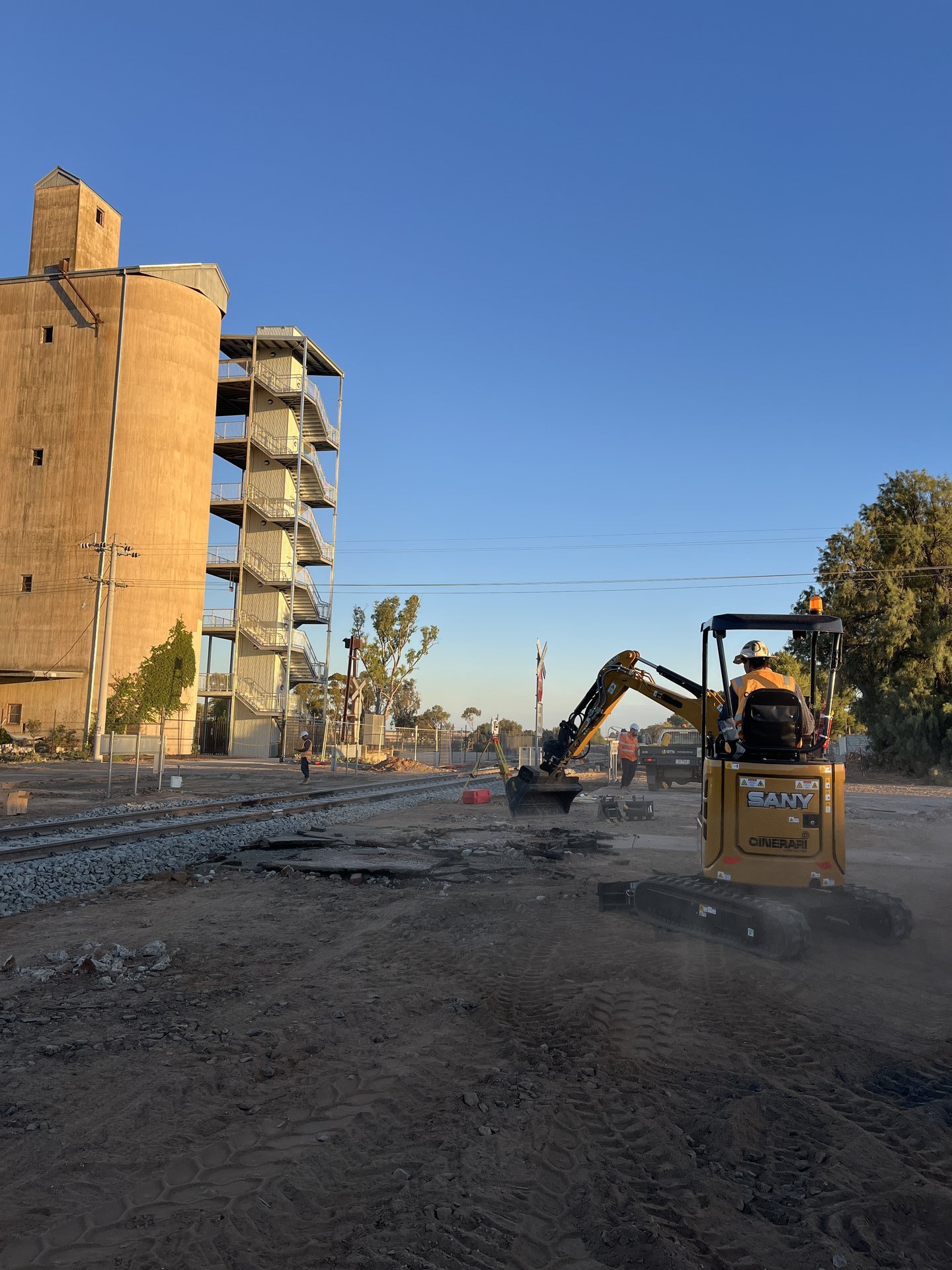 Cinerari Contracting SANY excavator on site in Gisborne